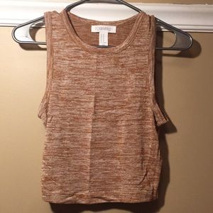 brown crop top